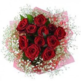 mazzo di rose rosse da 11 rose