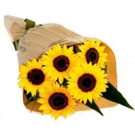 Mazzo di 5 Girasoli