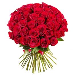 bouquet con 51 stupende rose rosse fiocco rosso e verde decorativo