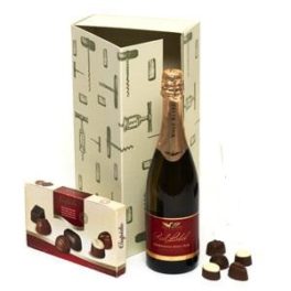 Regalo Online con bottiglia di prosecco e cioccolatini