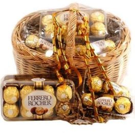 Cesto Natale con Ferrero Rocher cioccolatini