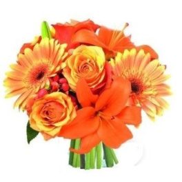 bouquet con fiori arancioni