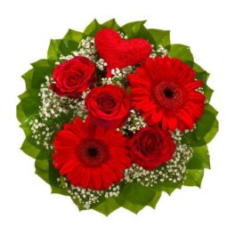 Bouquet rose rosse gerbere