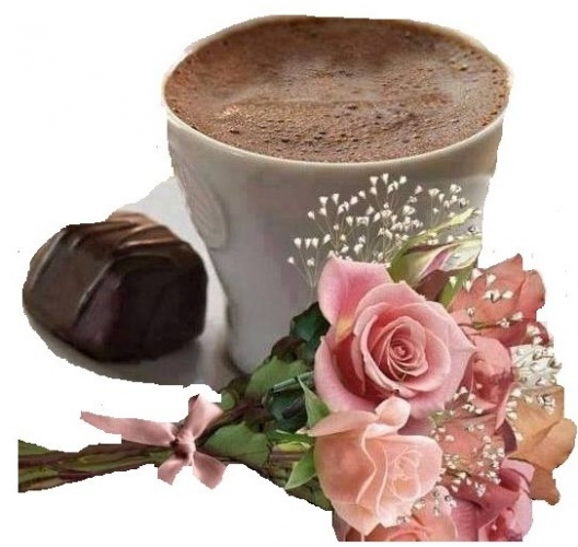 bouquet di 9 rose color rosa e caffee