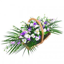 Cesto di fiori freschi composizione fiori per funerale