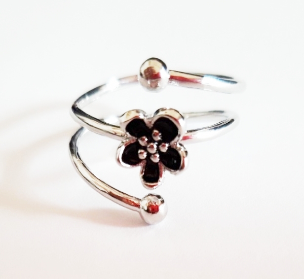 Kerraom Vivid Manta Devilfish Anello Di Apertura Regolabile Marine Personalizzato S925 Argento Ragazze Carino Animale Domestico